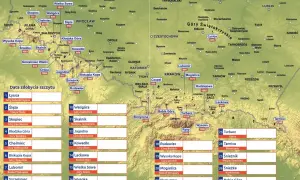Korona Gór Polskich: mapa z zaznaczonymi szczytami i ich wysokościami. Poznaj najwyższe punkty polskich pasm górskich.