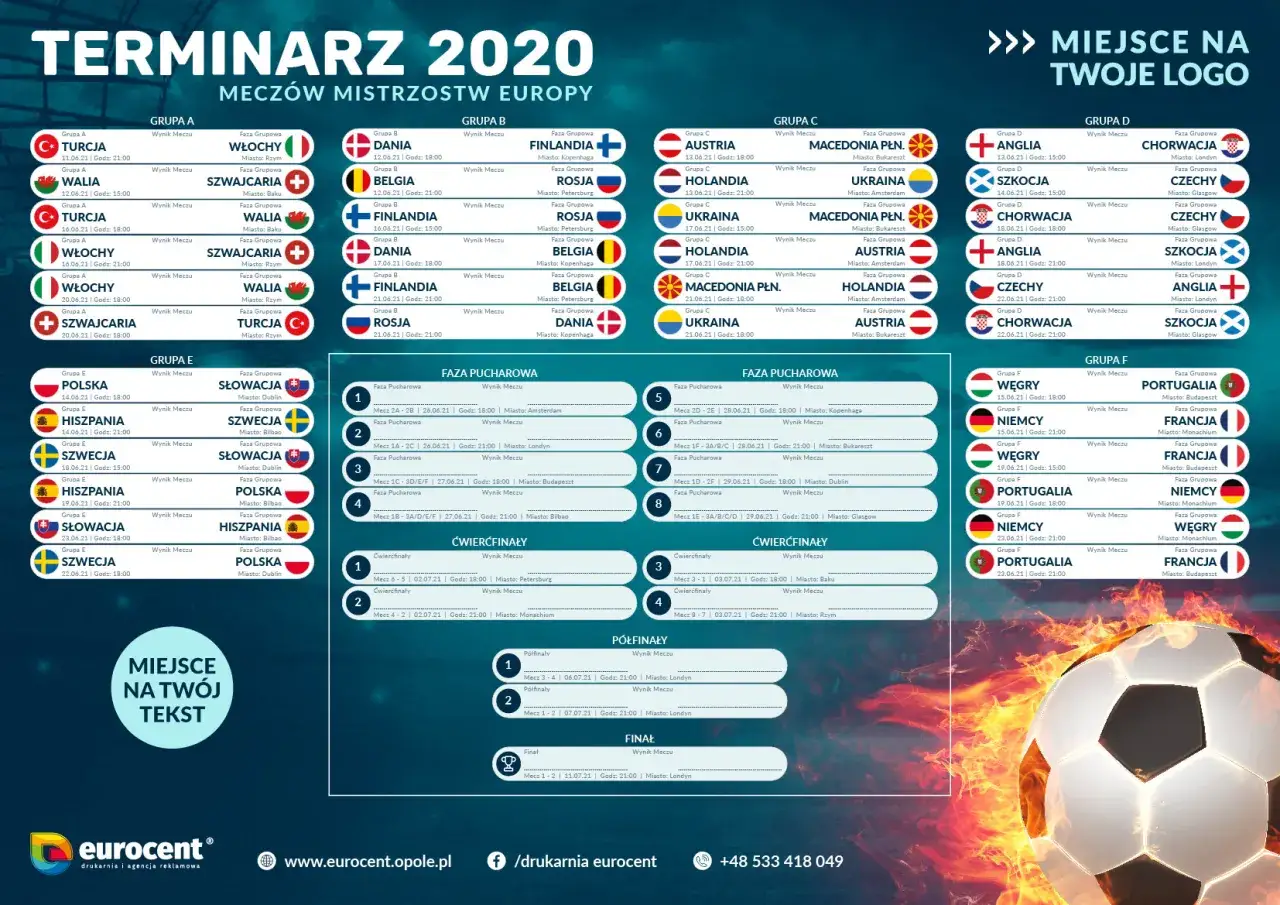 kalendarz piłkarski UEFA Mistrzostwa Europy