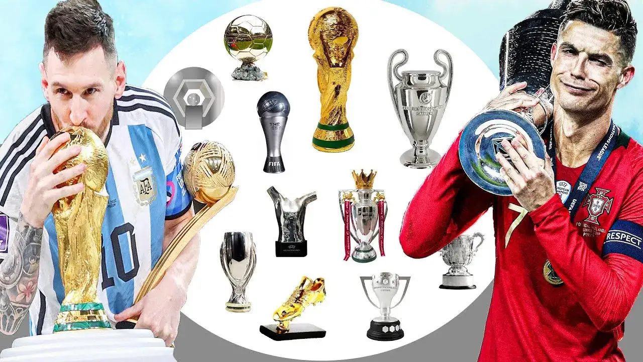 Cristiano Ronaldo Lionel Messi Złote Piłki porównanie